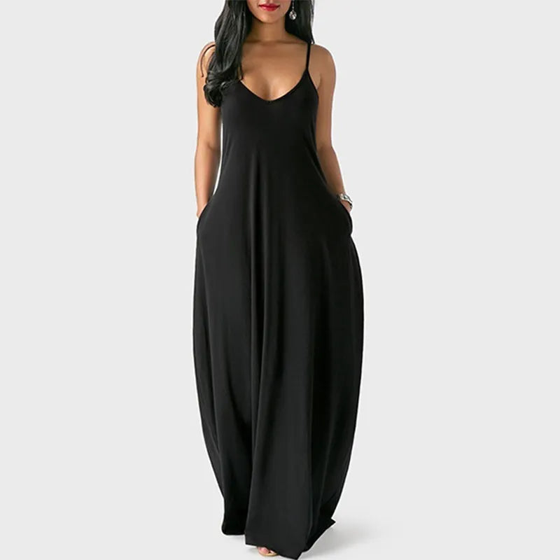 Levoire | Robe Sans Manches Bretelles Spaghetti Noir
