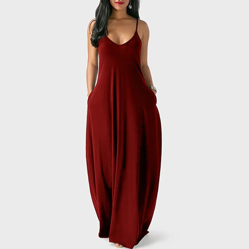 Levoire | Robe Sans Manches Bretelles Spaghetti Bourgogne