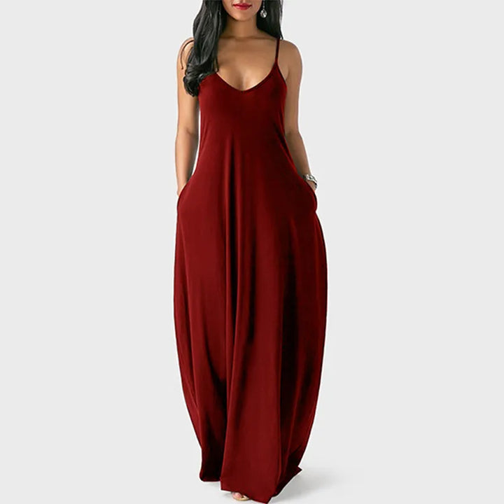 Levoire | Robe Sans Manches Bretelles Spaghetti Bourgogne