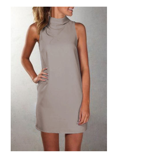 Levoire | Robe Décontractée à Col Haut et Sans Manches