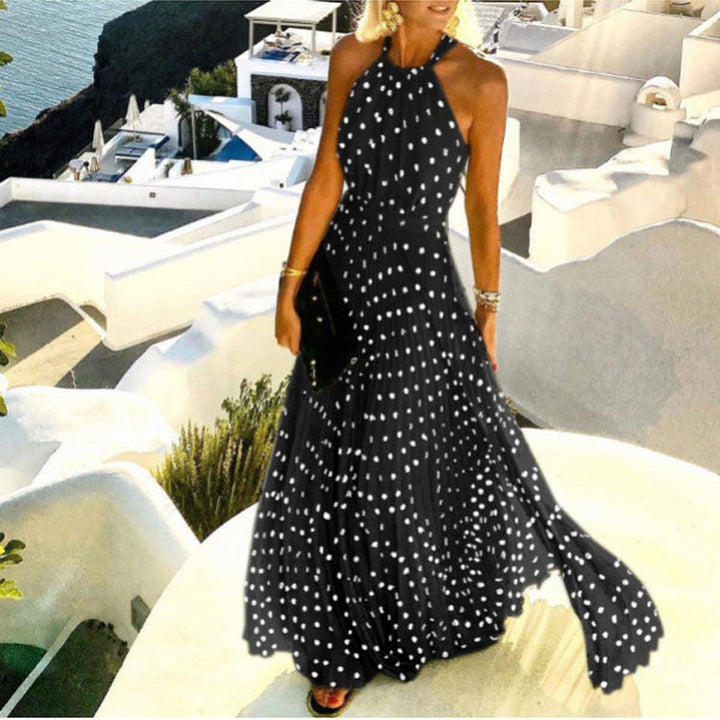 Levoire | Robe maxi d'été moderne sans manches Noir