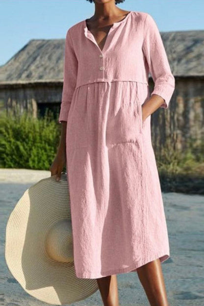 Levoire | Robe à col rond Rentoa Patches Rosa