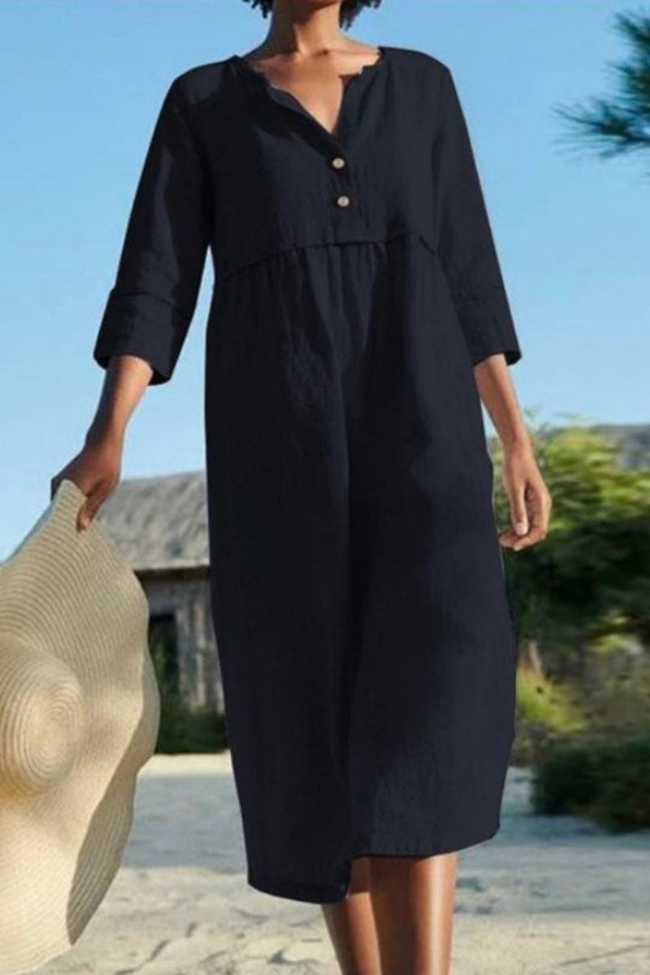 Levoire | Robe à col rond Rentoa Patches Noir
