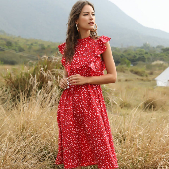 Levoire | Robe D'Été Longue En Chiffon Rot