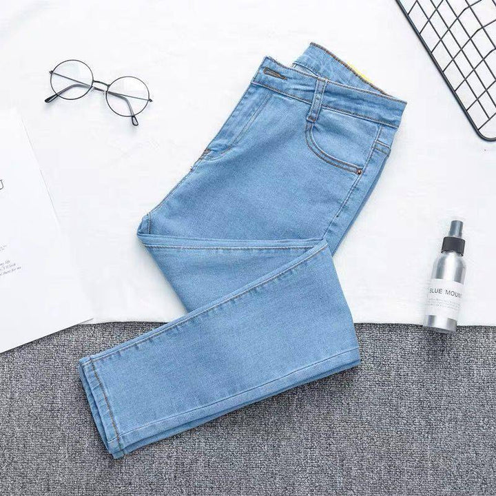 Levoire | Pantalons De Mode À Taille Haute Pour Femmes Bleu ciel