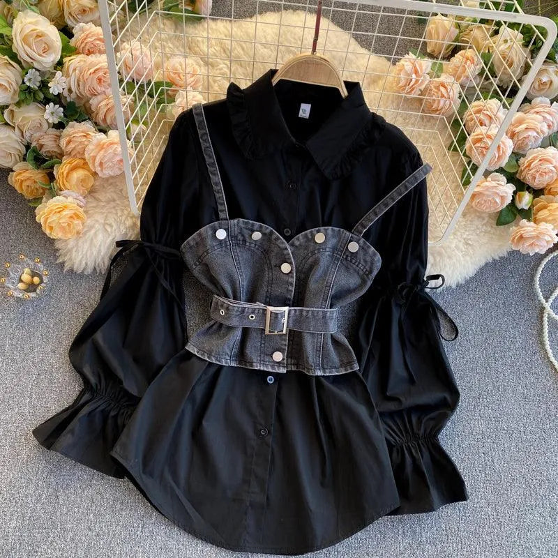 Levoire | Chemise en Denim Ame Noir Une taille
