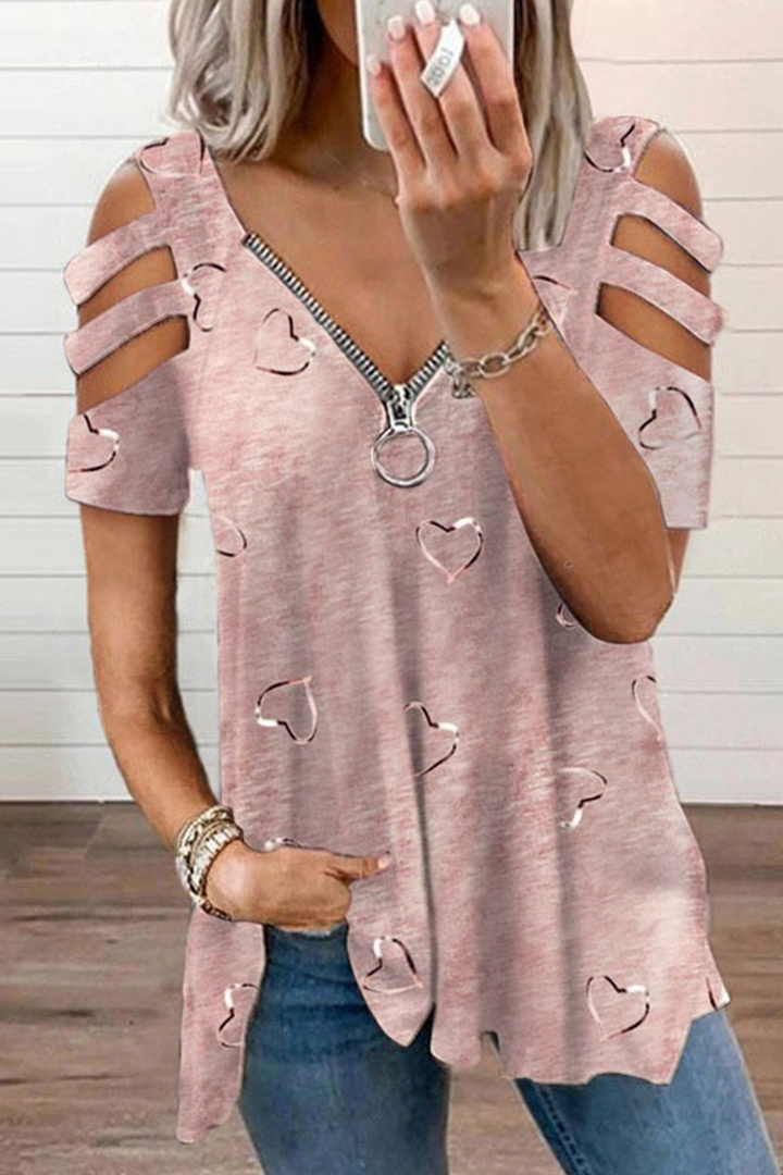 Levoire | ZIPPER V-neck UP Rosa