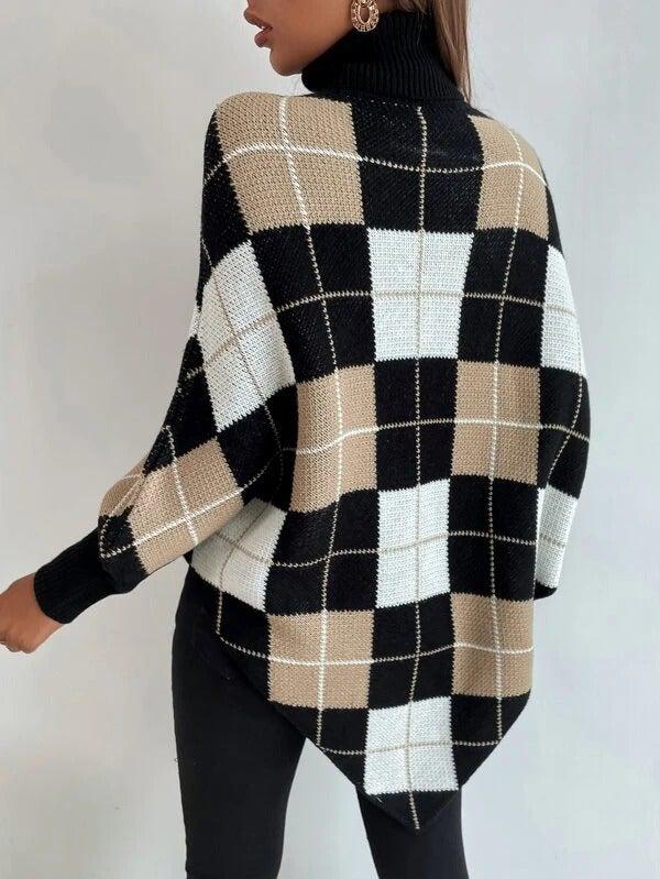 Levoire | Haut Col Pull Avec Élégance Géométrique