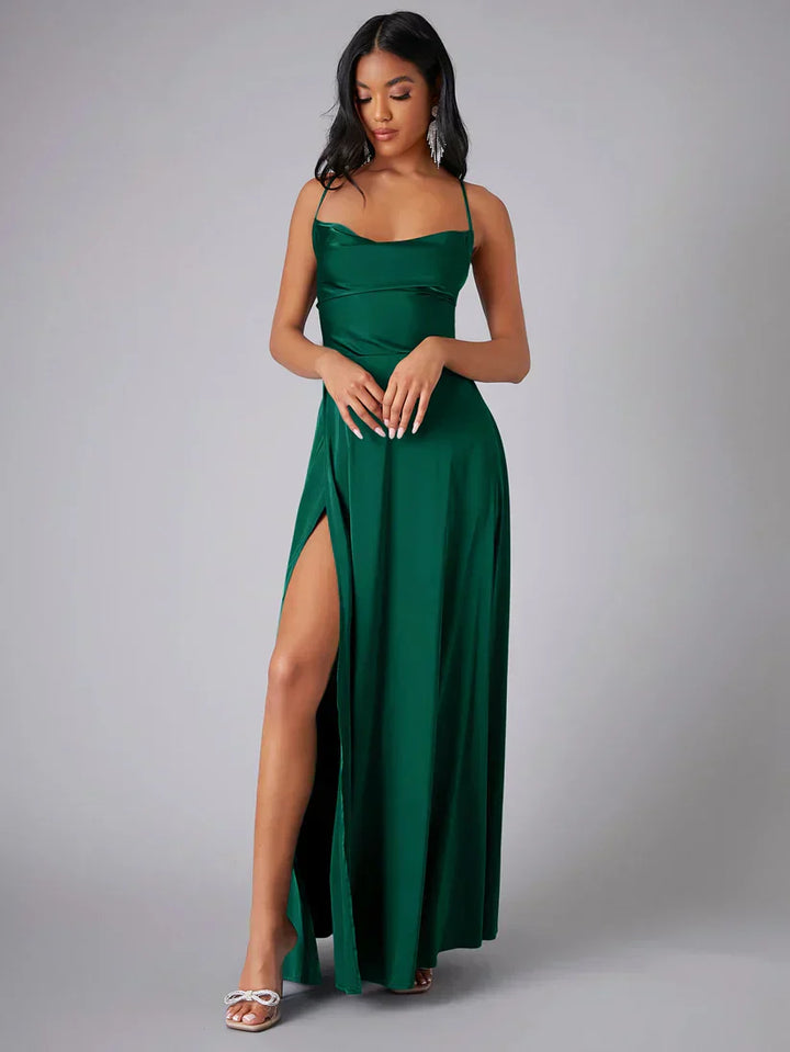 Levoire | Robe Maxigâteau Élégante Satin Vert