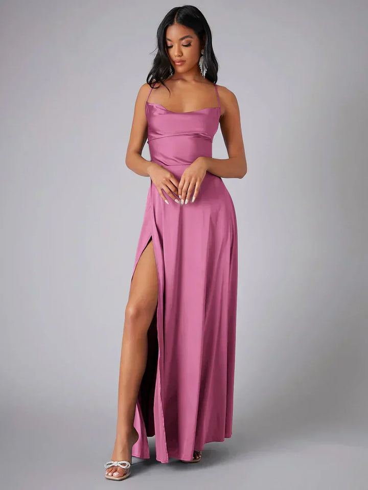 Levoire | Robe Maxigâteau Élégante Satin Rosa