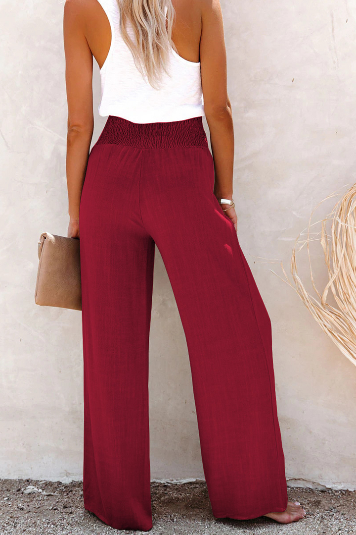 Levoire | Pantalon En Lin Large Pour Femmes Taille Haute