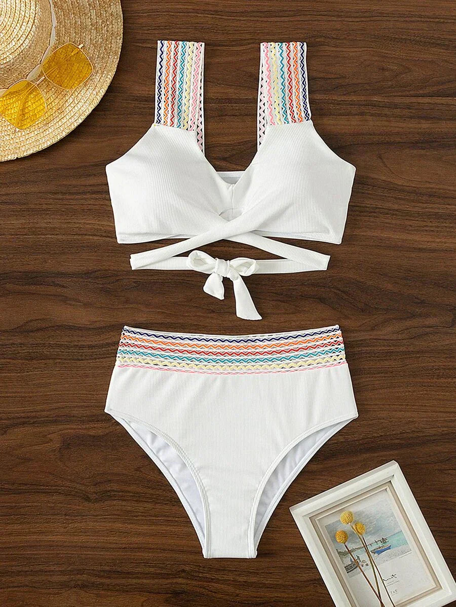 Levoire | Bikini Avec Des Bretelles Croisées Et Taille Haute