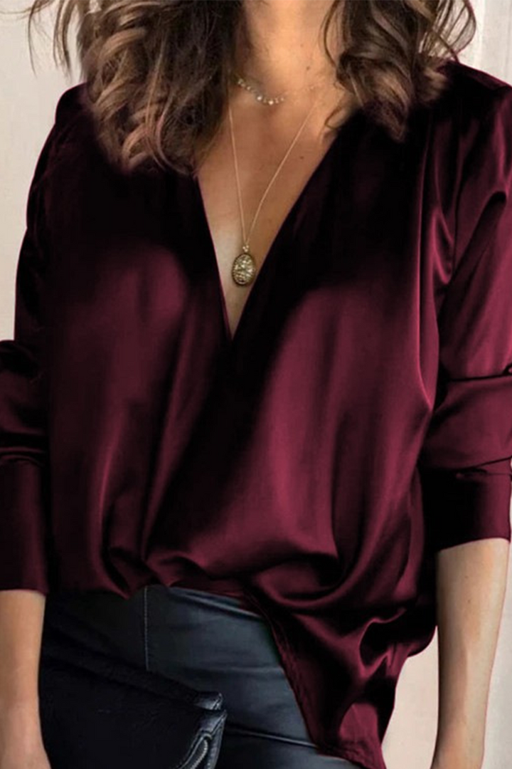 Levoire | Rento V-en-col-pull Rouge vin