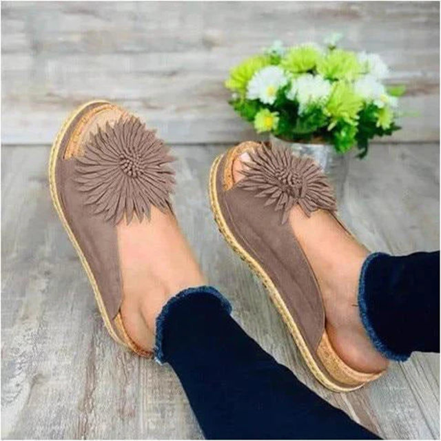 Levoire | Mules Avec Décor Floral Kaki