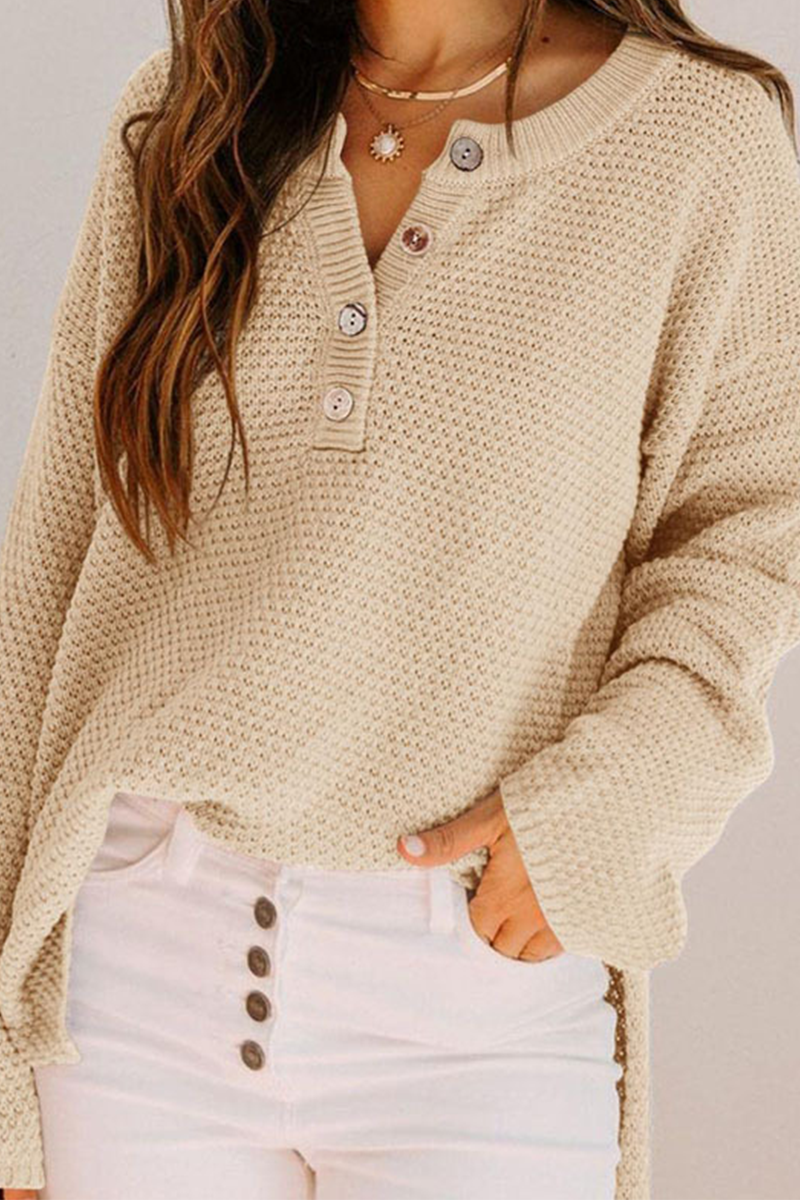 Levoire | Simple Et Élégant Haut D'Hiver Abricot