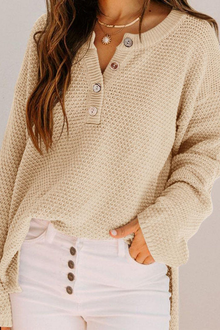 Levoire | Simple Et Élégant Haut D'Hiver Abricot