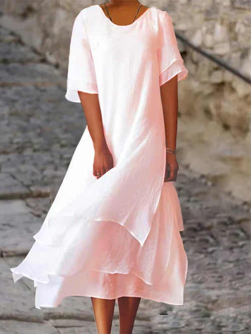 Levoire | Coton et lin double couche Rose