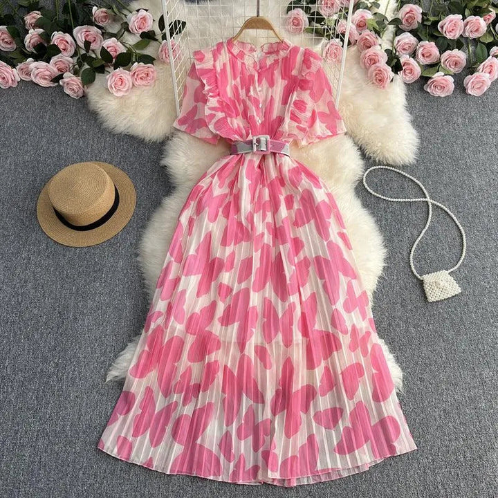 Levoire | Robe femme avec impression terrestre Rosa Taille libre