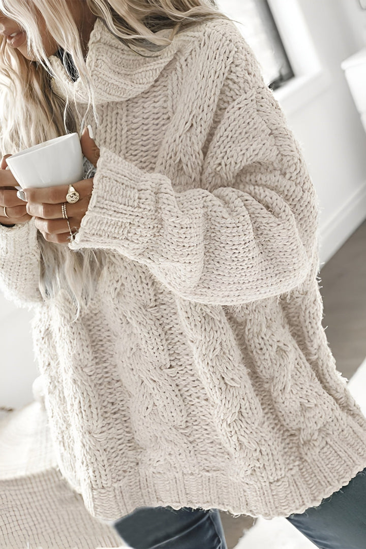 Levoire | Oversized Col Montant Taille Blanc