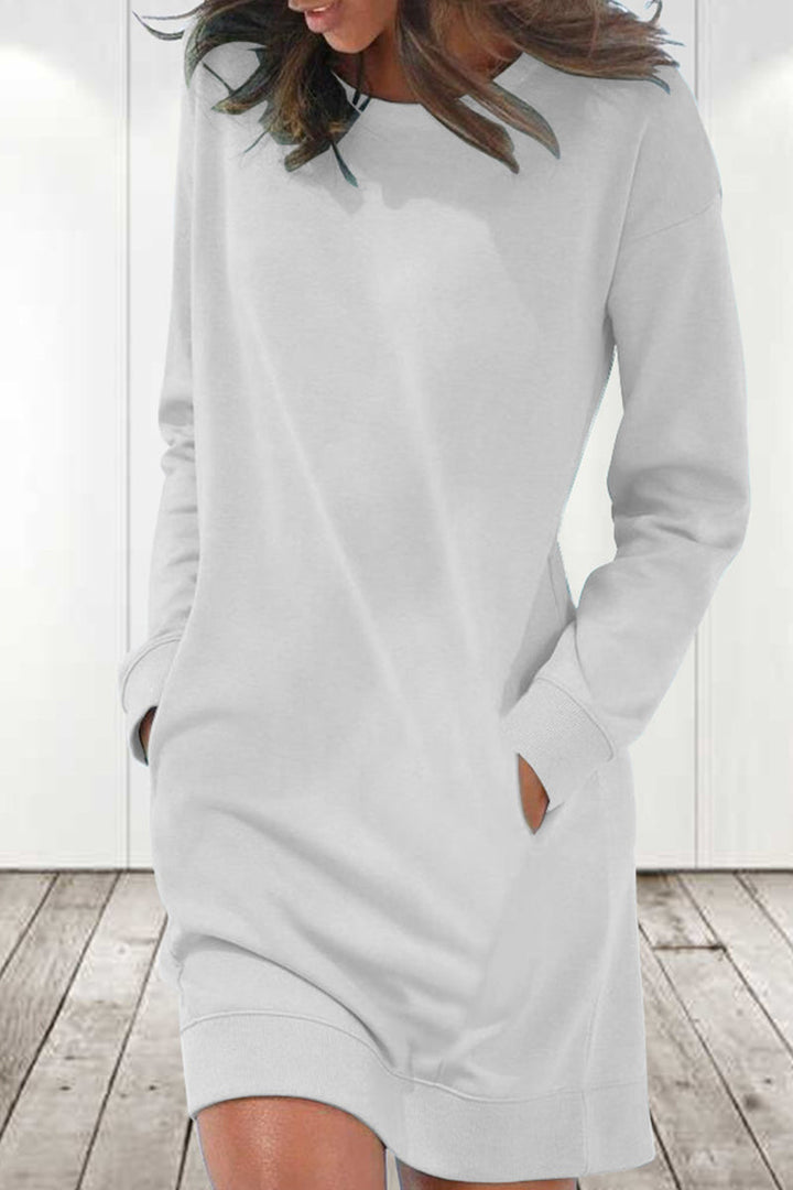 Levoire | Robe longue à manches longues unie Blanc
