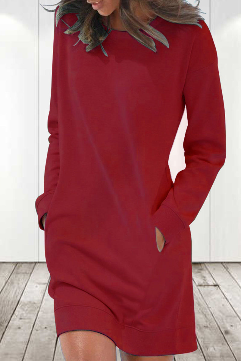Levoire | Robe longue à manches longues unie Rot