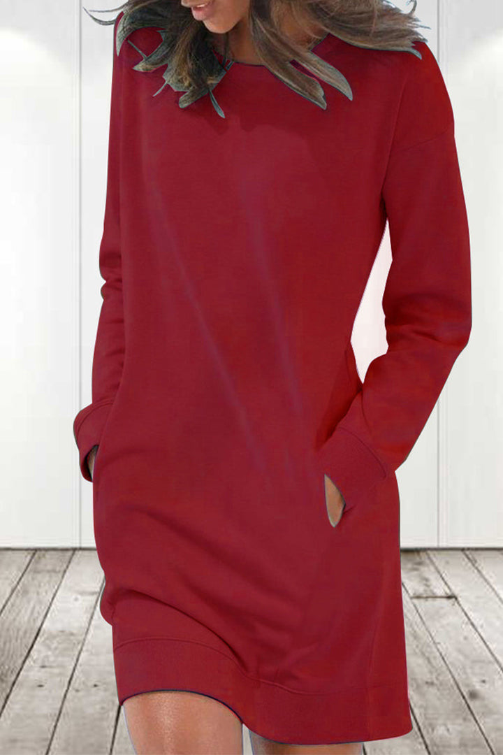 Levoire | Robe longue à manches longues unie Rot