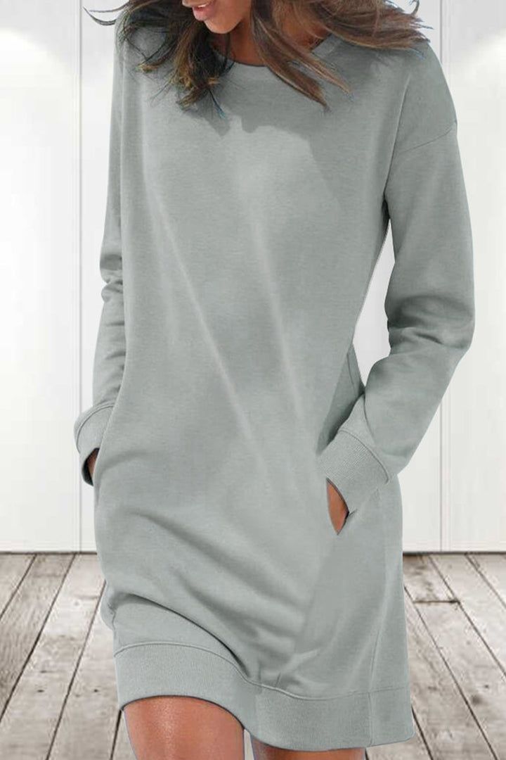 Levoire | Robe longue à manches longues unie Gris