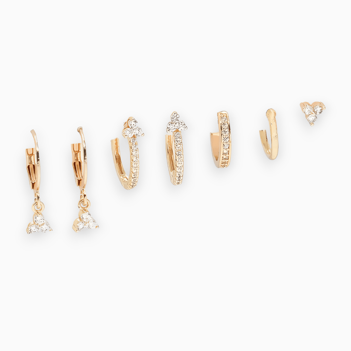 Levoire | Boucles D'Oreilles Suspendues Série 7 Pièces