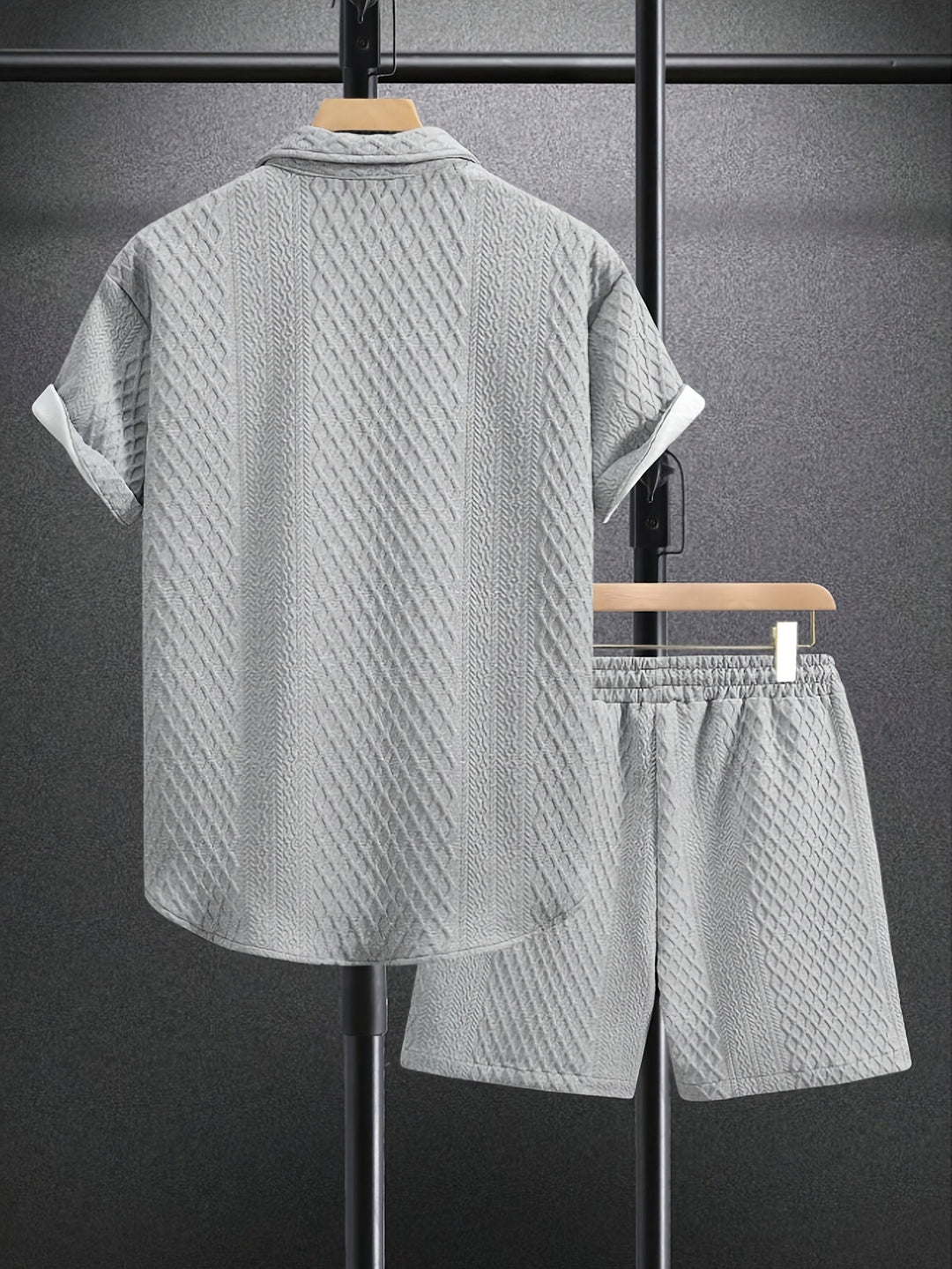 Levoire | Ensemble Uni En Maille À Carreaux En Coton De Cent