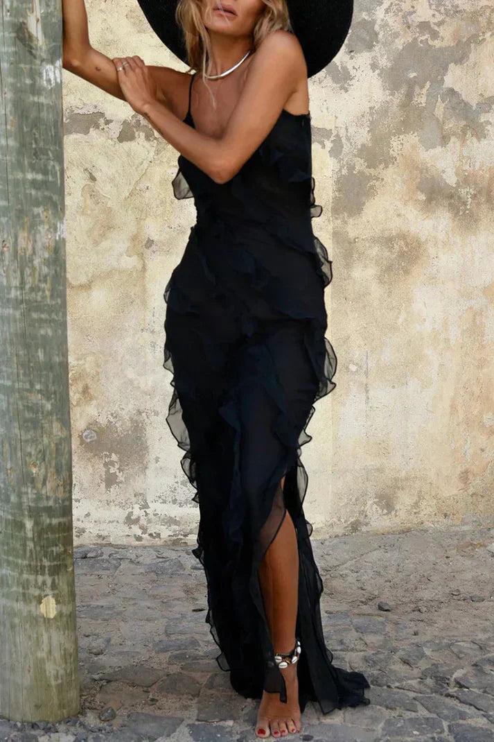 Levoire | Robe imprimée asymétrique décolletée en V