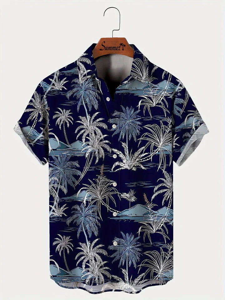 Levoire | Chemise Hawaïenne Avec Des Vibes Tropiques Bleu