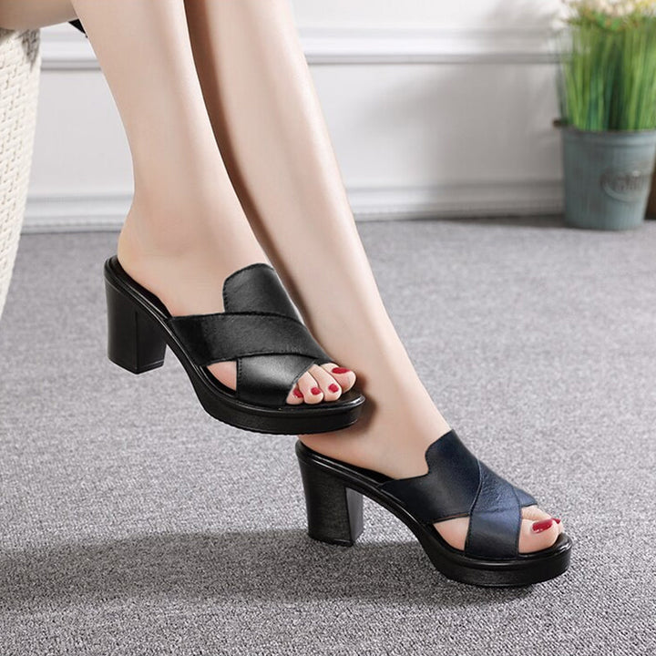 Levoire | Sandales hautes pour femmes Noir