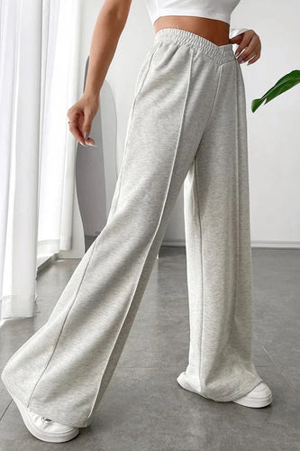 Levoire | Décontracté Unicolore Asymétrique Lâche Pantalons Large Unicolore