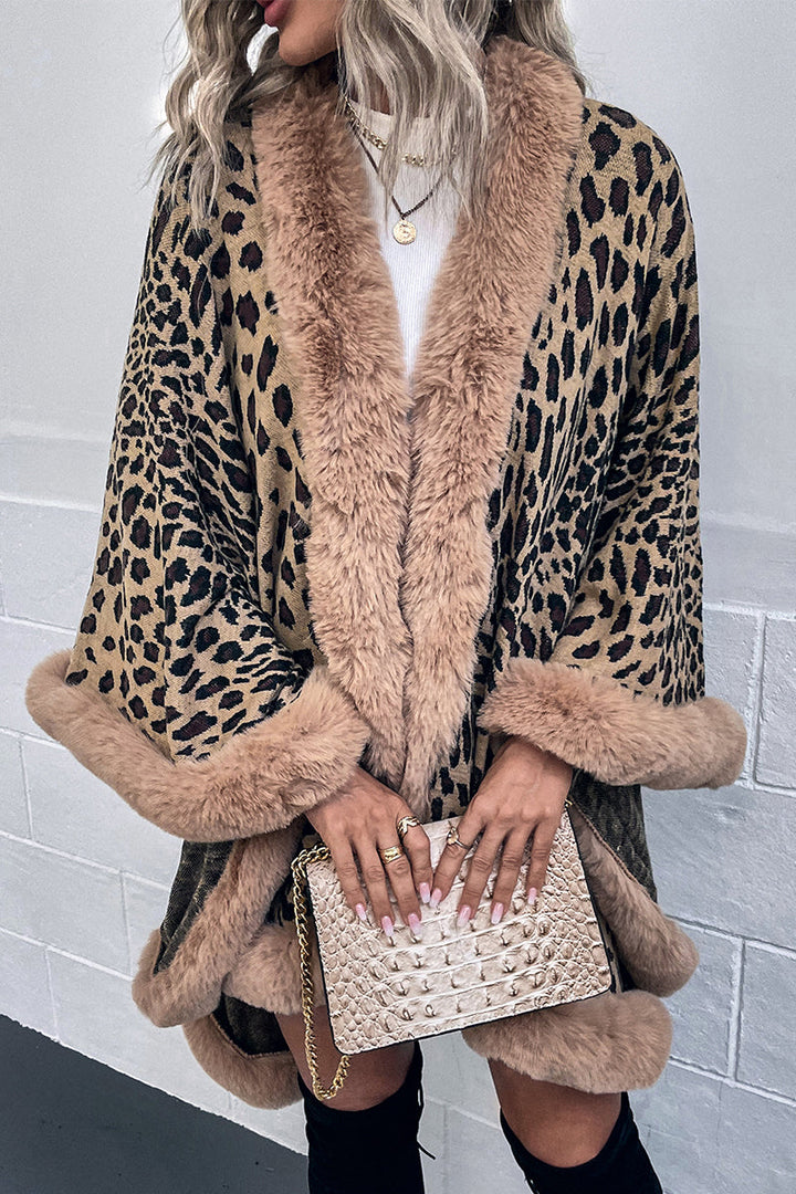 Levoire | Street Élégant Léopard Patchwork Vêtements D'Extérieur