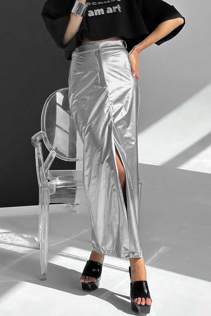 Levoire | Pantalon Street Solide Fermeture Éclair Régulier Taille Haute Couleur Uni