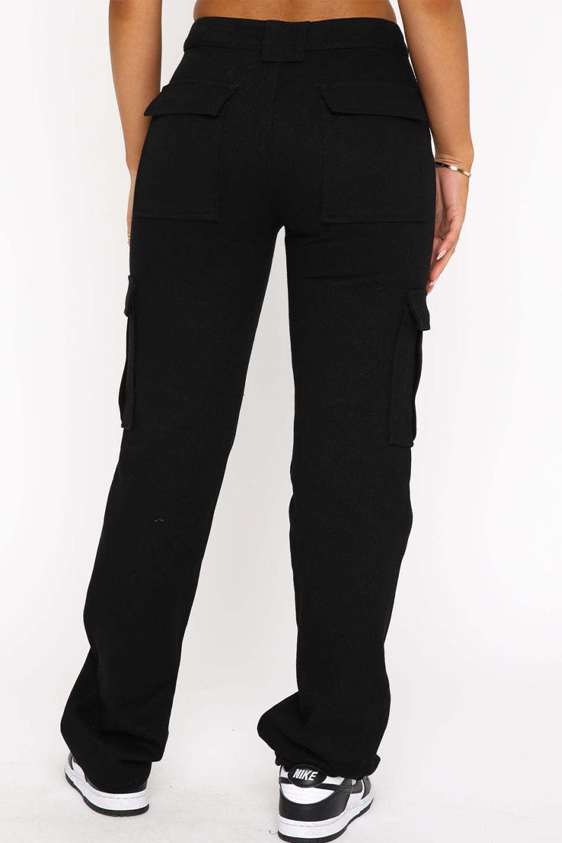 Levoire | Pantalons Skinny Unis Taille Moyenne Décontractés