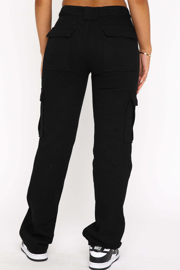 Levoire | Pantalons Skinny Unis Taille Moyenne Décontractés