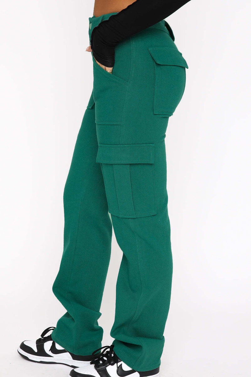 Levoire | Pantalons Skinny Unis Taille Moyenne Décontractés