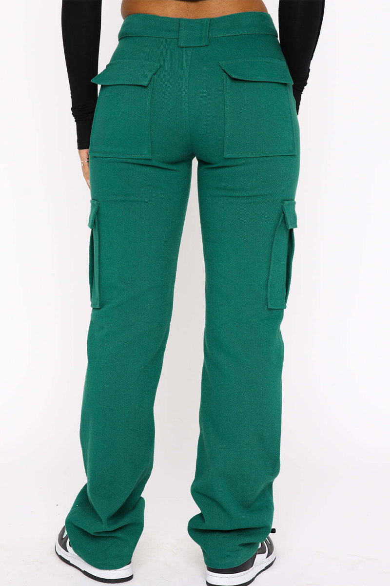 Levoire | Pantalons Skinny Unis Taille Moyenne Décontractés