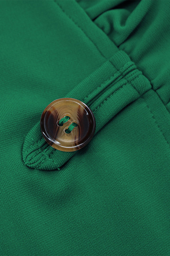 Levoire | Élégante Chemise Ruffle À Boucle Unie Col En Feuille De Lotus Vêtements D'Extérieur