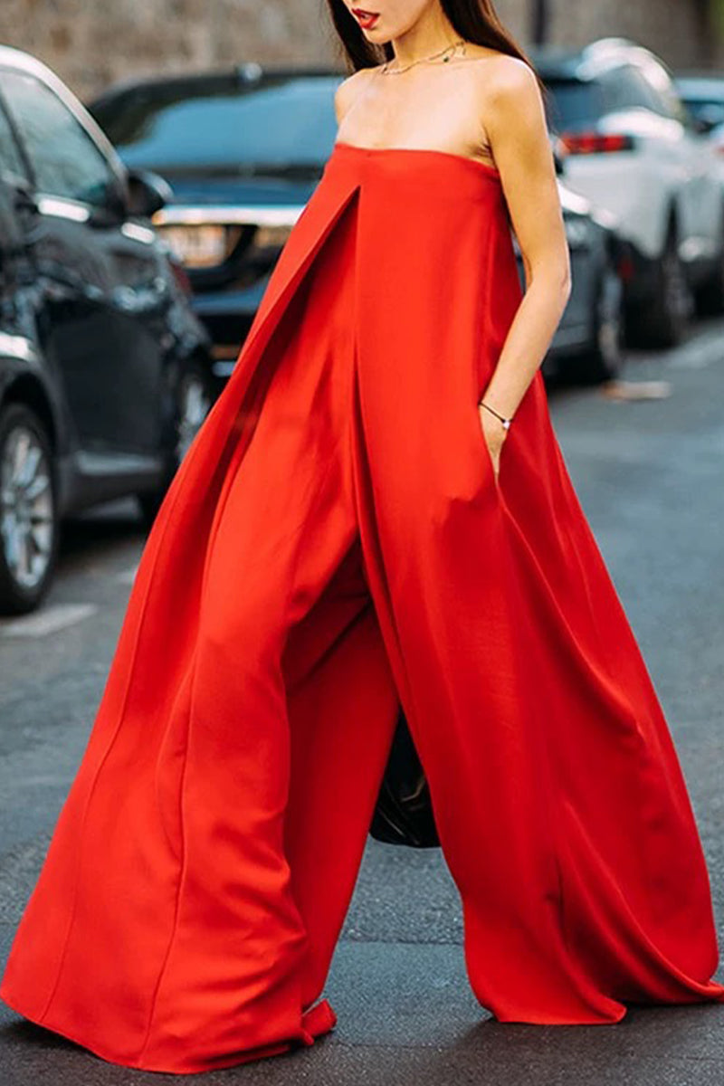 Levoire | Sexy Solide Asymétrique Sans Manches Jumpsuits Décontractés