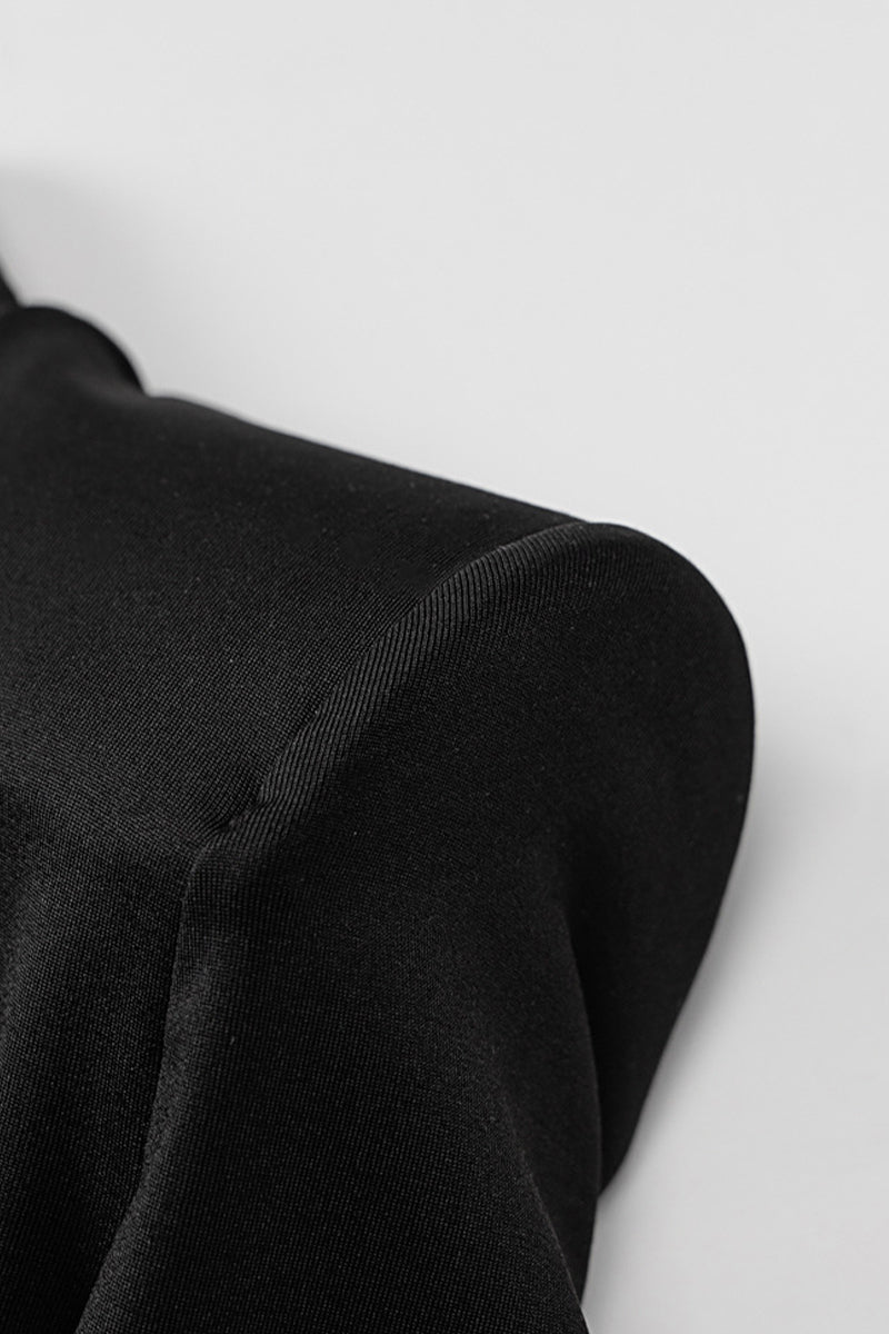 Levoire | Robe Crayon Élégante Unie Avec Fente Et Col Roulé Mi-A