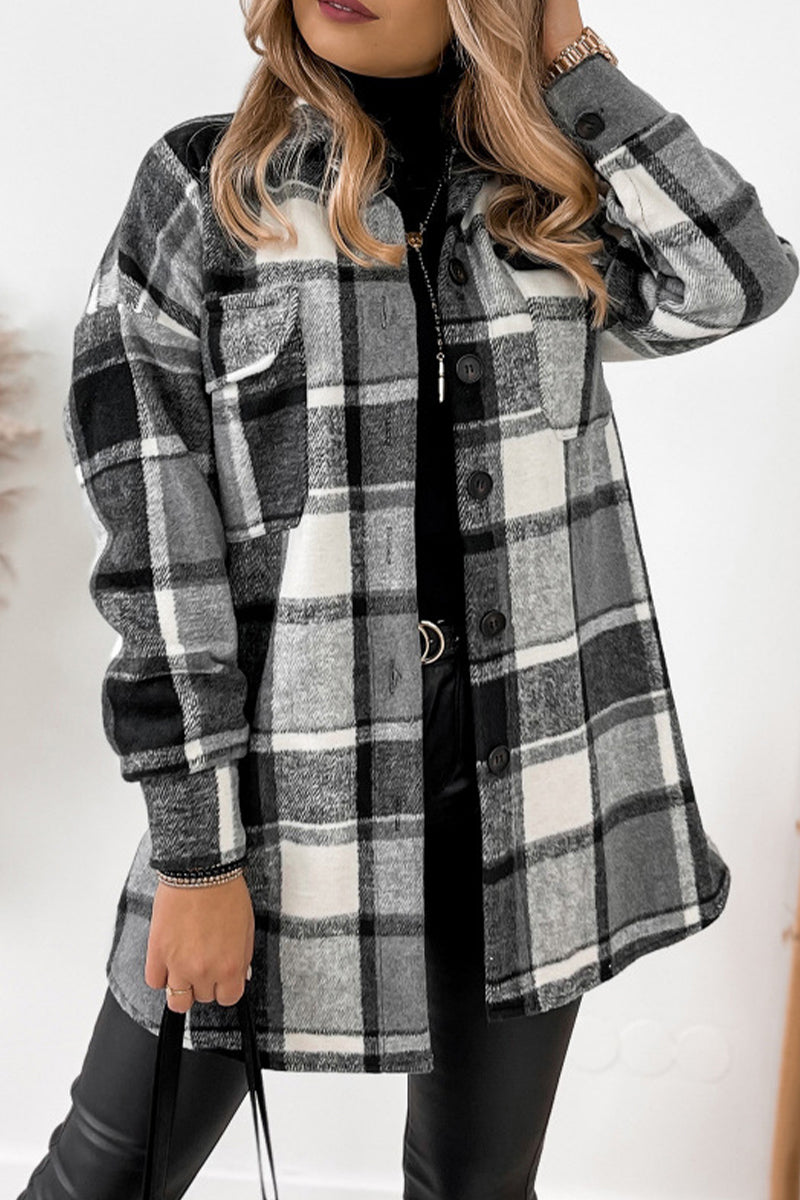 Levoire | Chemise Décontractée À Motifs Carreaux Avec Col