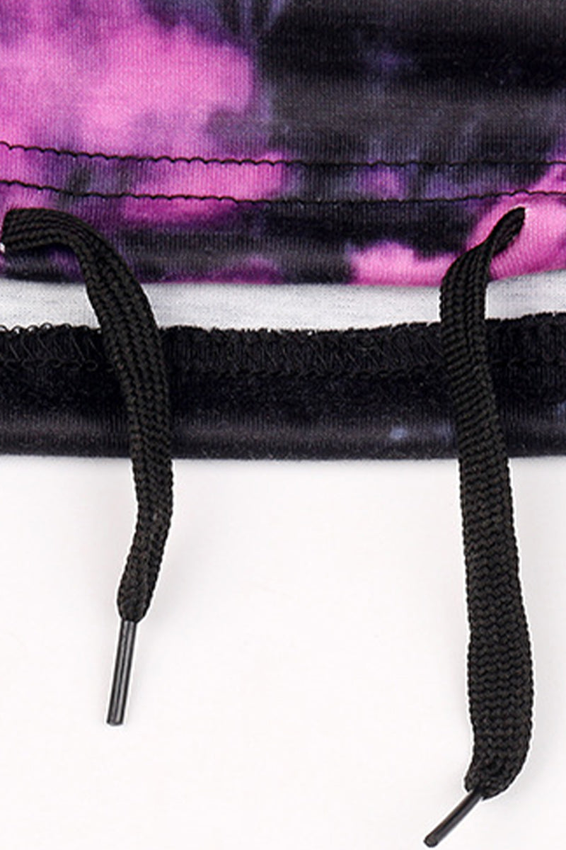 Levoire | Décontracté Changement Progressif Imprimé Col O Manches Longues Deux Pièces