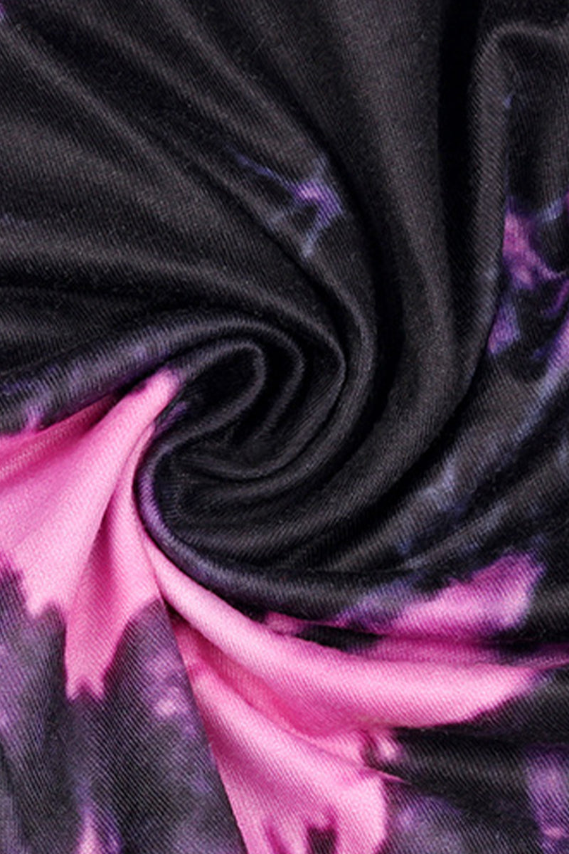 Levoire | Décontracté Changement Progressif Imprimé Col O Manches Longues Deux Pièces