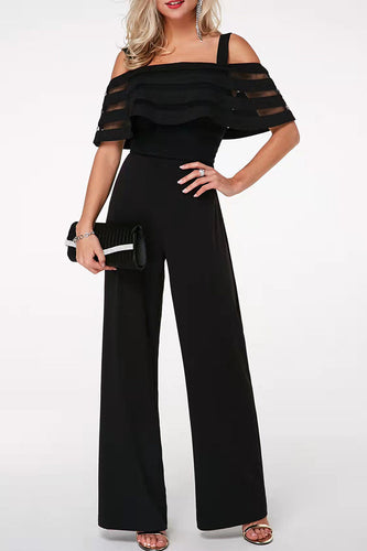 Levoire | Élégant Solide Patchwork Offshoulder Combinaisons Régulières