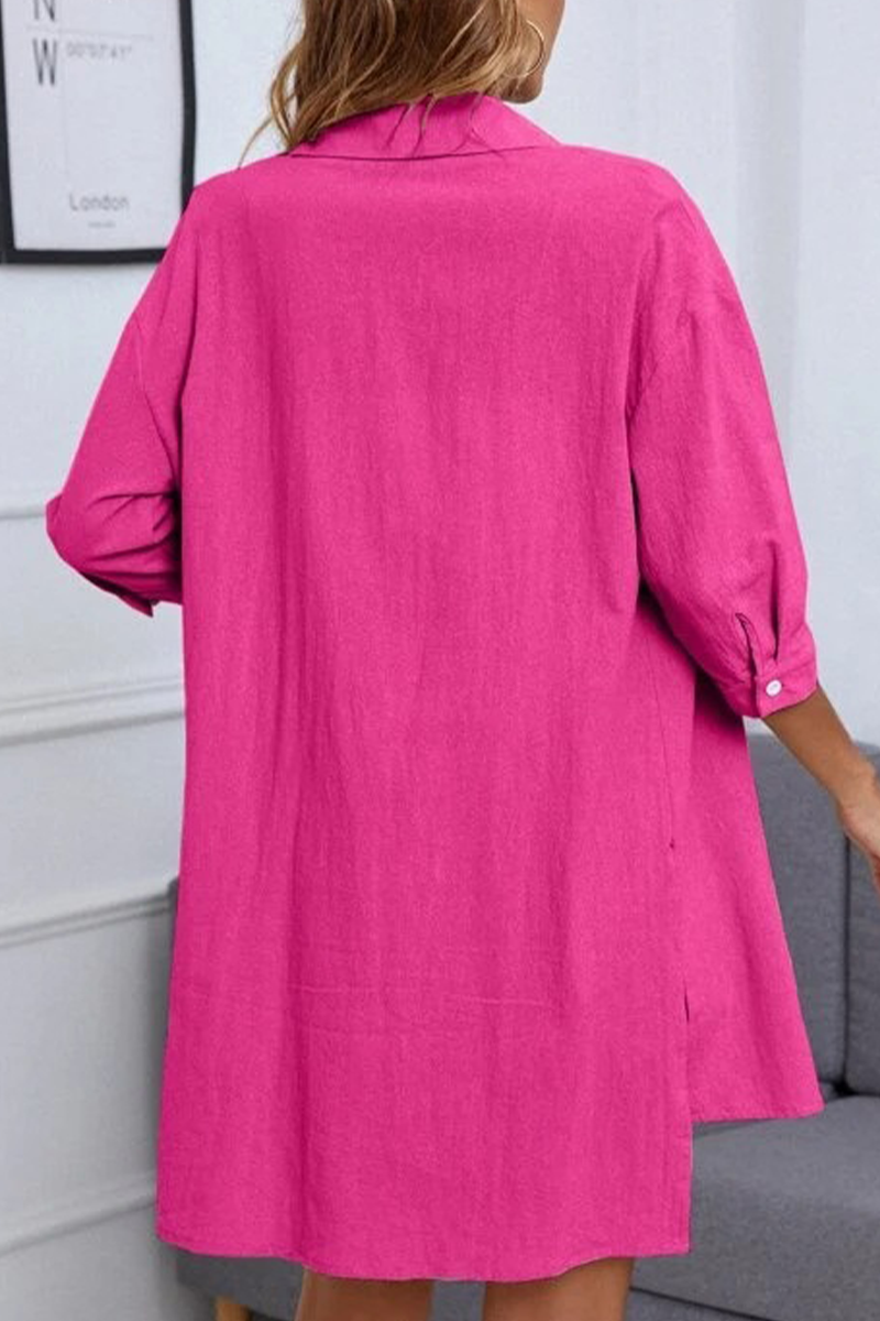 Levoire | Simplicité Décontractée Sac Simple Col Rabattu Manches Mi-Longues Deux Pièces