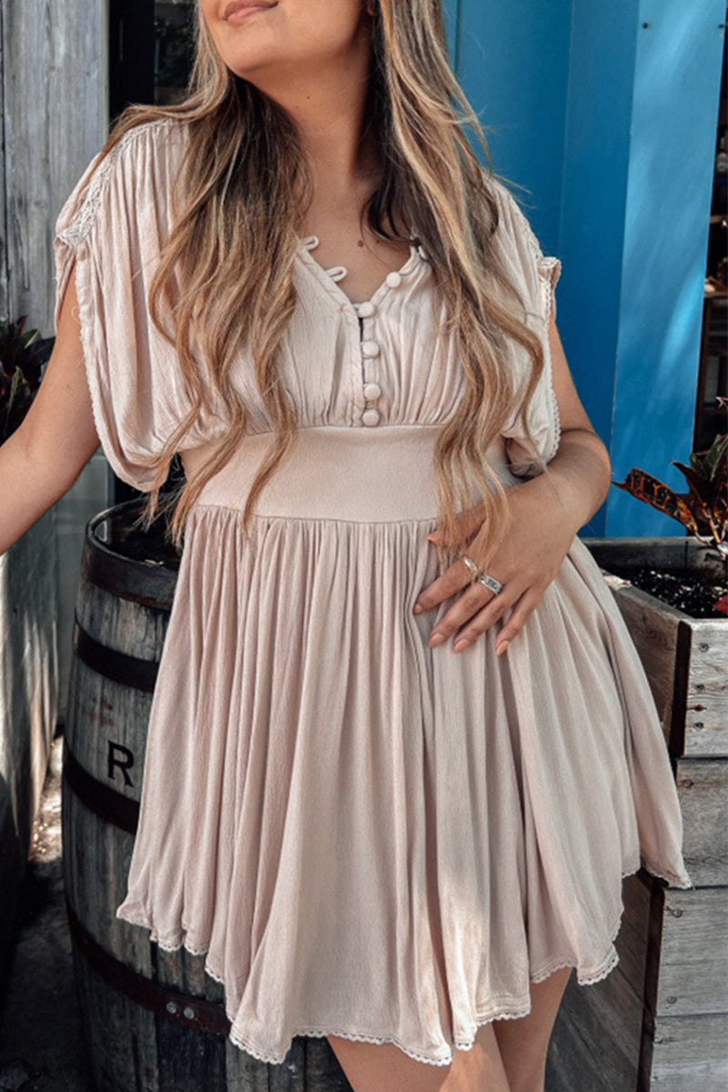 Levoire | Robe Mini À Col Plongeant Solide Sexy