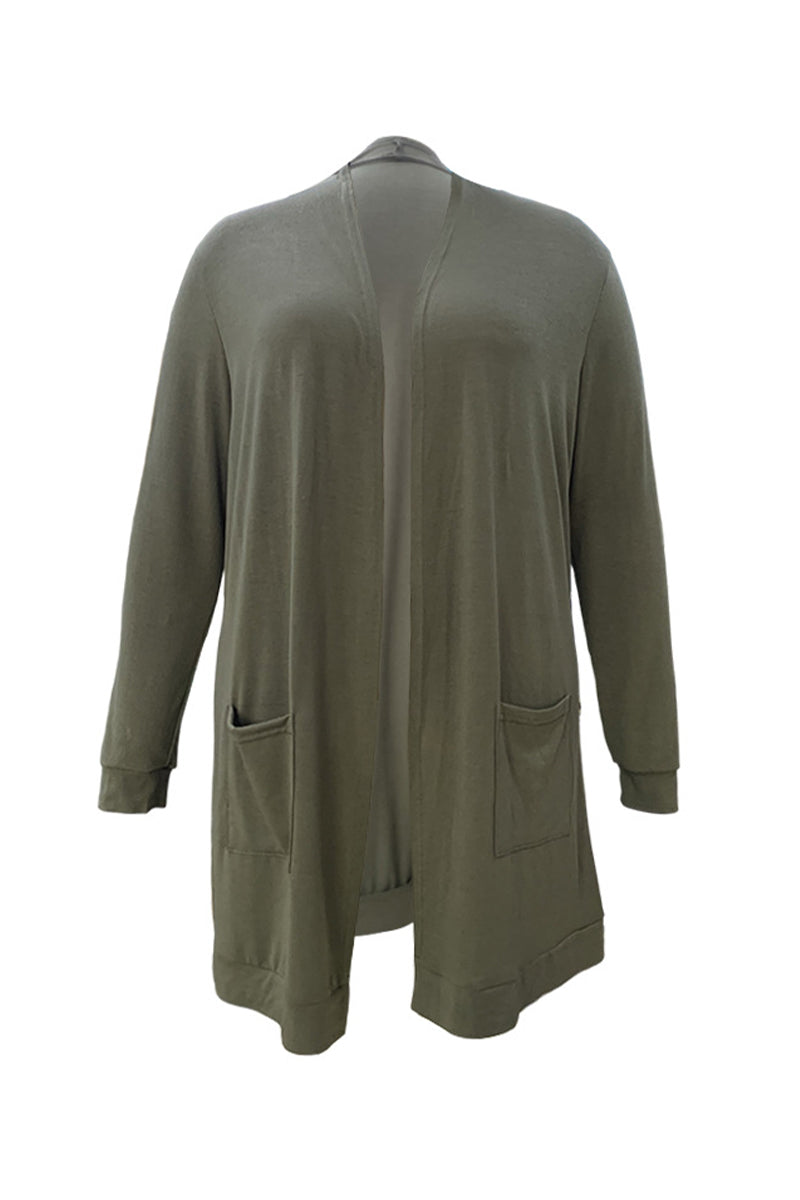 Levoire | Veste En Tricot De Poche Unie Décontractée Avec Col