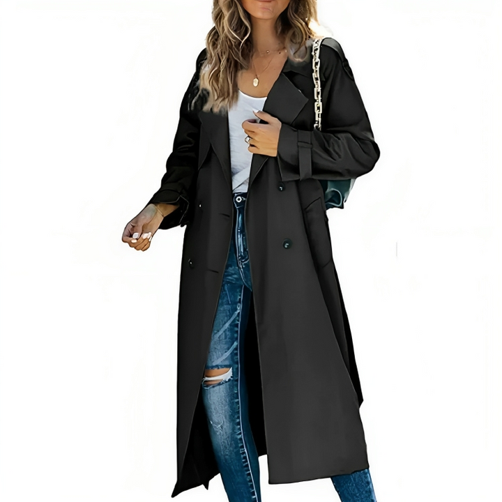 Levoire | Trench-Coat Élégant Pour Femmes Noir